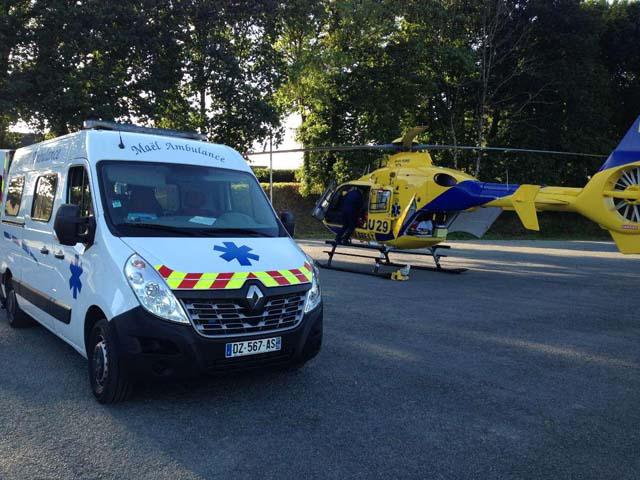 Ambulance à Mael Carhaix